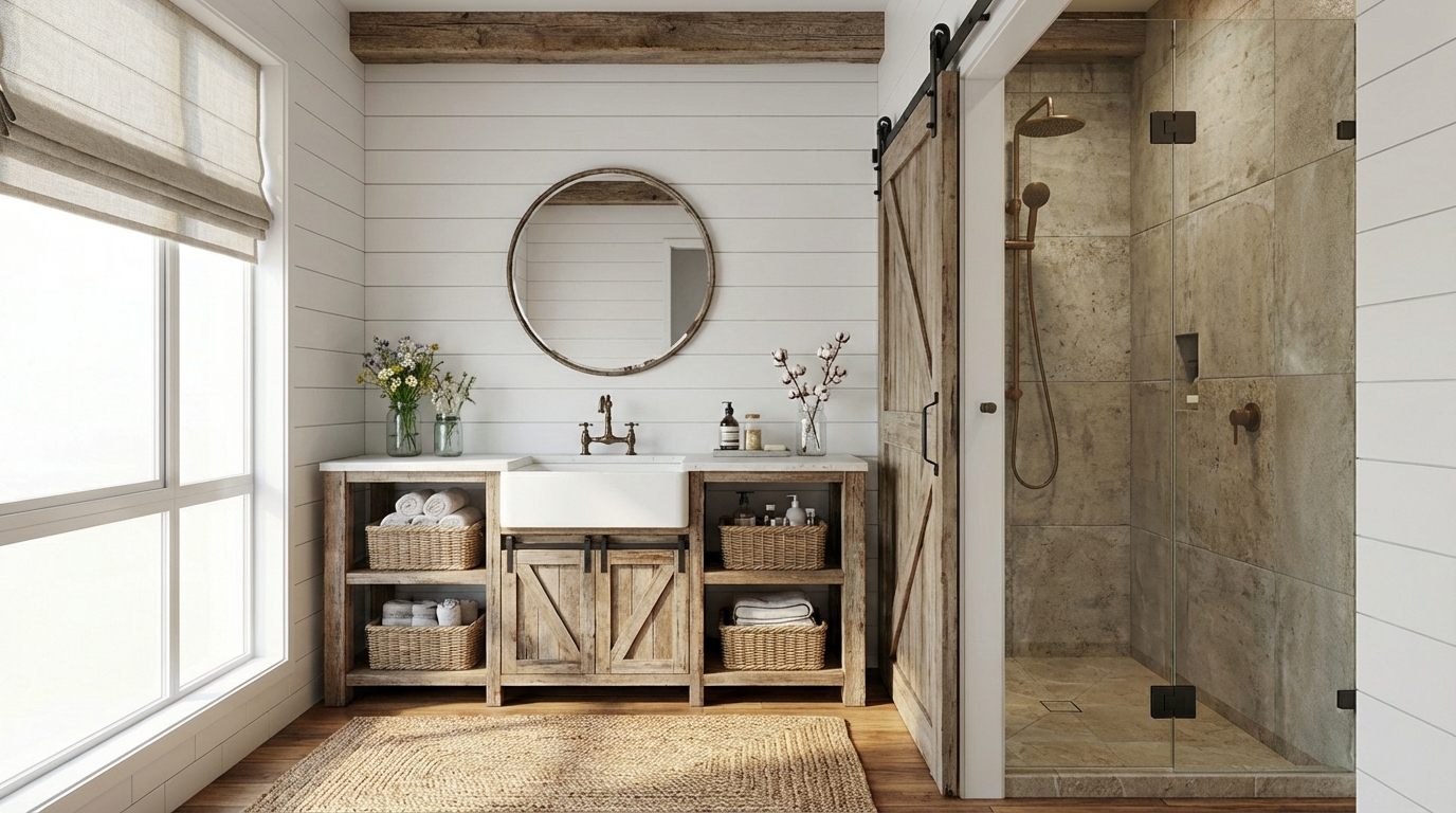 Farmhouse Bathroom Design Ideas